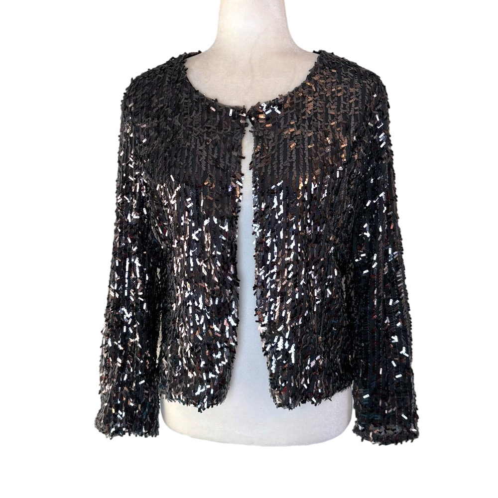 WD.NY black sequin cardigan